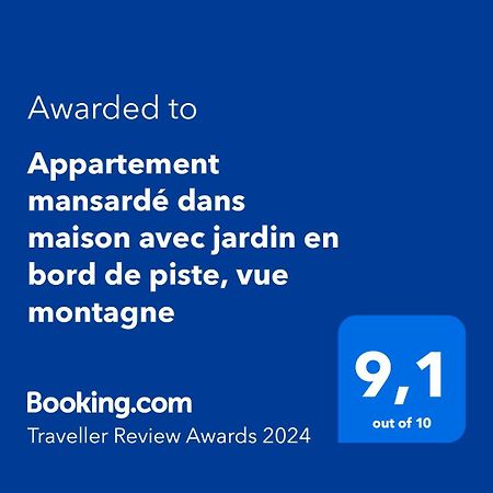 Logement Mansarde Dans Maison Avec Jardin En Bord De Piste, Vue Montagne Les Houches Exterior foto